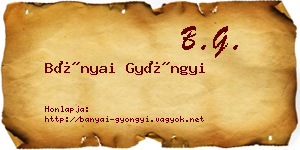 Bányai Gyöngyi névjegykártya