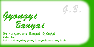 gyongyi banyai business card